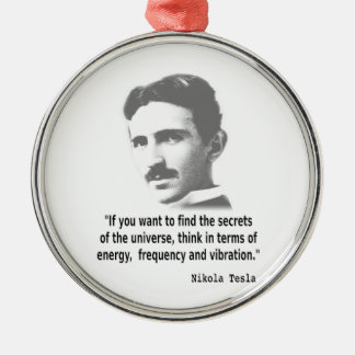 Citat från Nikola Tesla Julgransprydnad Metall