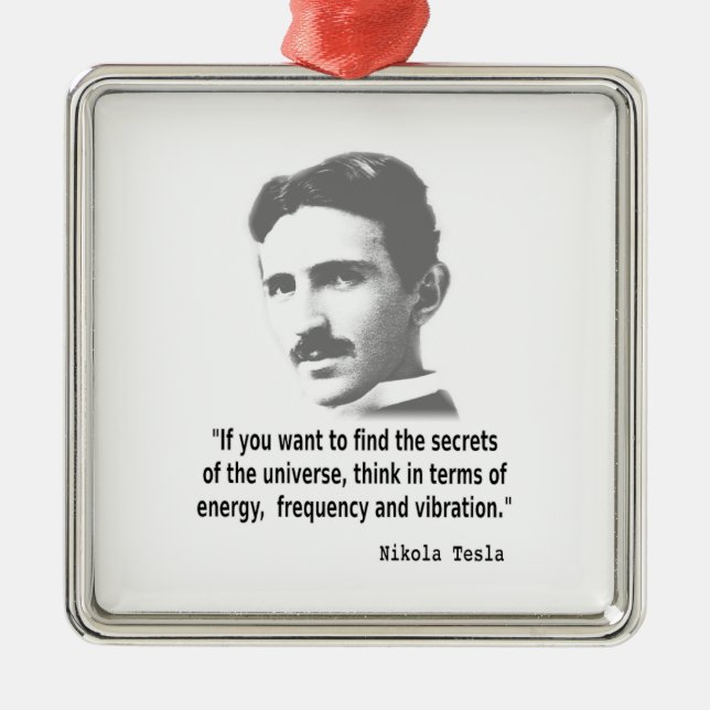 Citat från Nikola Tesla Julgransprydnad Metall (Framsidan)