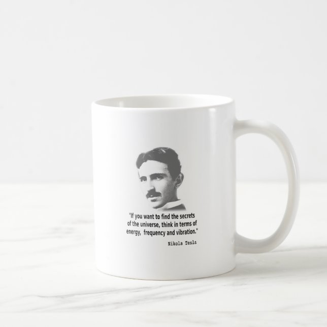 Citat från Nikola Tesla Kaffemugg (Höger)