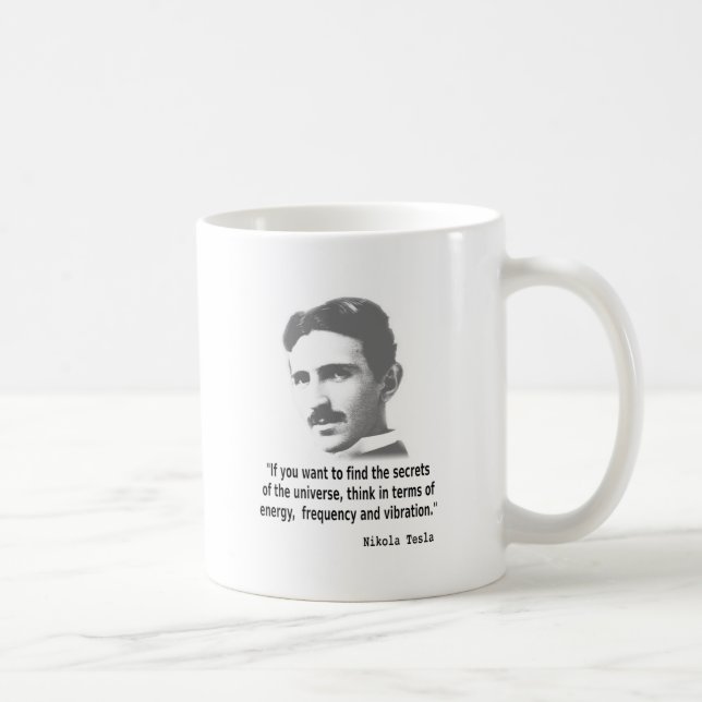 Citat från Nikola Tesla Kaffemugg (Höger)