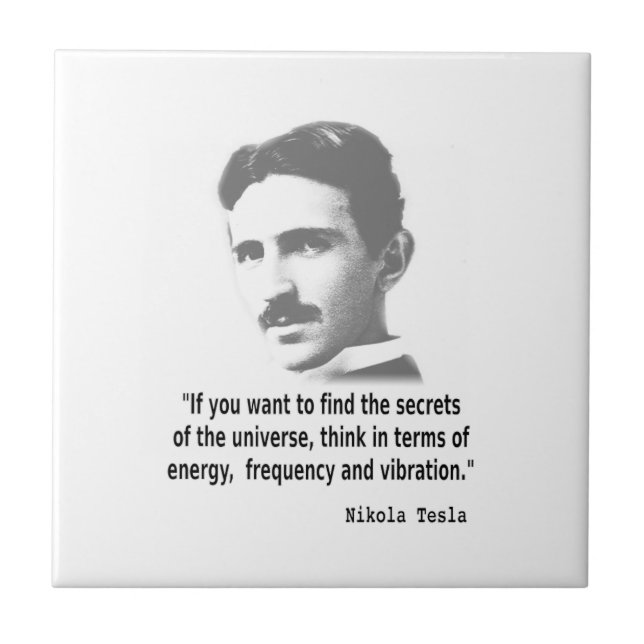 Citat från Nikola Tesla Kakelplatta (Framsidan)