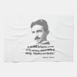Citat från Nikola Tesla Kökshandduk