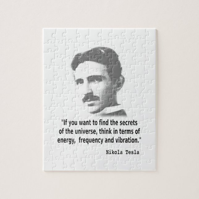 Citat från Nikola Tesla Pussel (Vertikal)