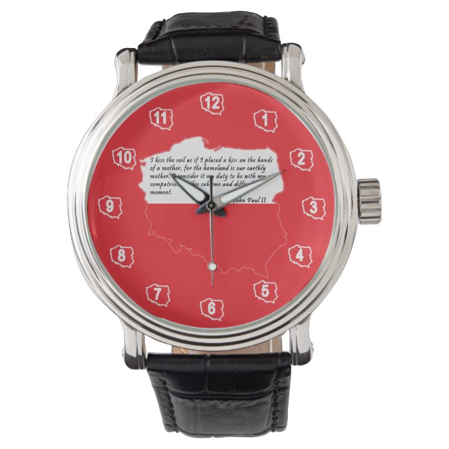 Citat från påven Johannes Paulus II Armbandsur (Framsida)