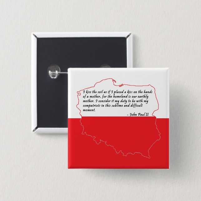 Citat från påven Johannes Paulus II Knapp (Framsida & baksida)