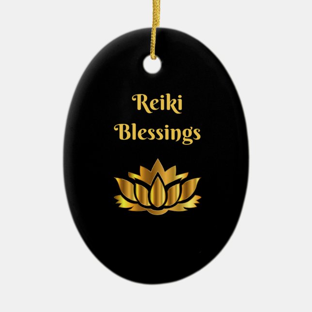 Citat från Reiki Blessings Julgransprydnad Keramik (Framsidan)