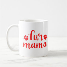 Citat från sällskapsdjur: Päls Mamma - Röd design Kaffemugg