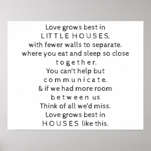 Citat från små hus poster (Framsidan)