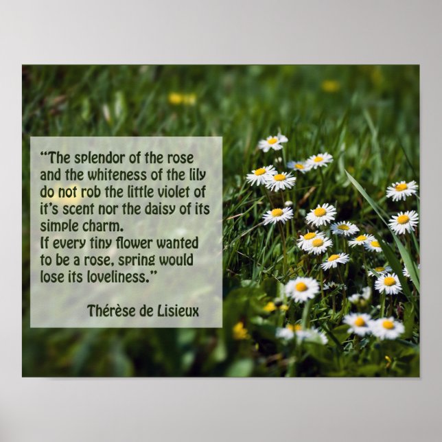 Citat från St Therese Poster (Framsidan)