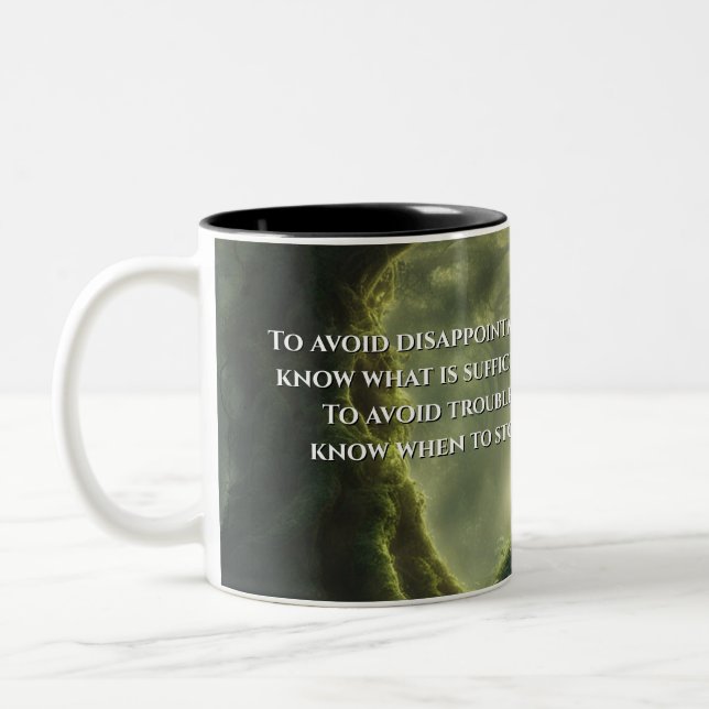 Citat från Tao Te Ching 011 Två-Tonad Mugg (Vänster)