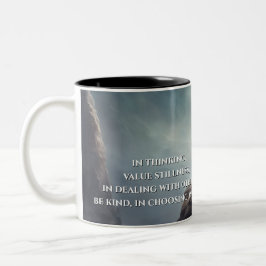 Citat från Tao Te Ching 012 Två-Tonad Mugg