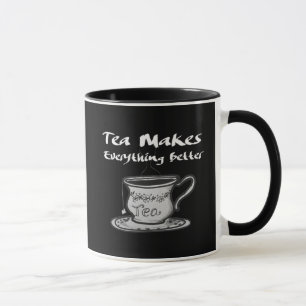 Citat från Tea Älskare - Tea gör allt bättre Mugg