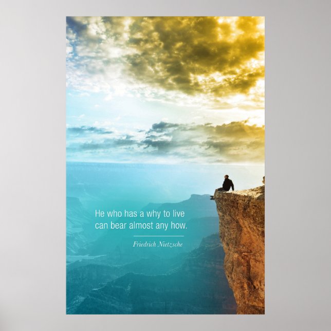 Citat Friedrich Nietzsche Natur Äventyr Natur Poster (Framsidan)