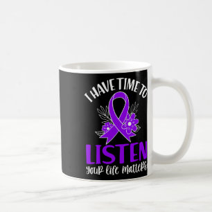Citat jag har tid att lyssna på Suicide Awareness  Kaffemugg