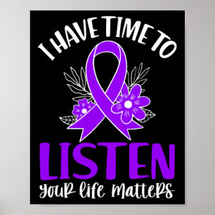 Citat jag har tid att lyssna på Suicide Awareness Poster