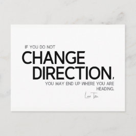 Citat: Lao Tzu: Byt riktning Vykort