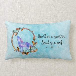 Citat med Howlings Varg i en Boho-andedräkt Lumbarkudde