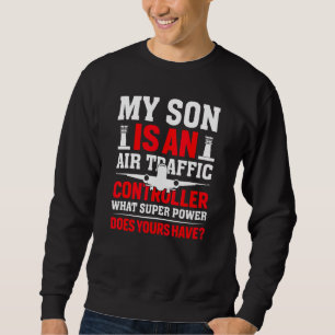 Citat Min Son Är En Flygledare Lång Ärmad Tröja