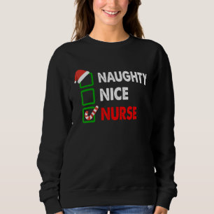 Citat Naughty Nice Nurse Julafton Nursing Pajama C T Shirt