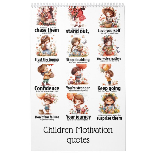 Citat om barns motivation kalender (Omslag)
