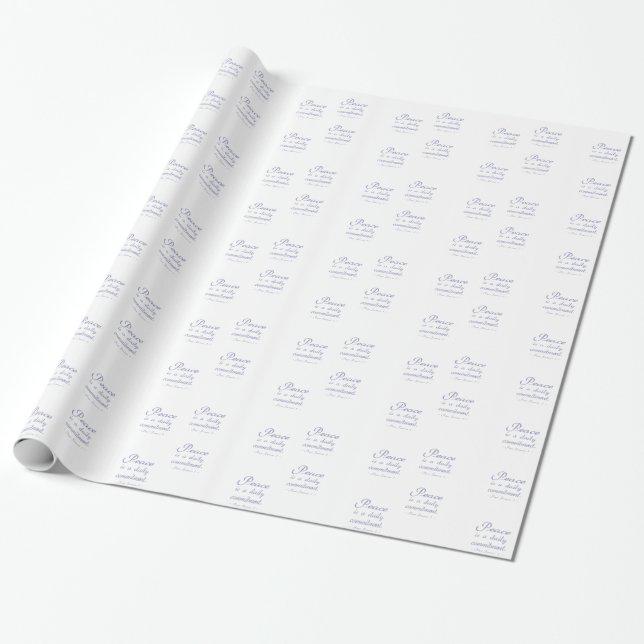 Citat om fred är ett dagligt åtagande presentpapper (Utrullad)
