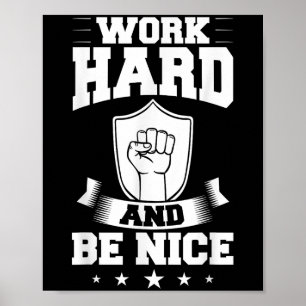 Citat om hårt arbete Inspirerande motiverande tale Poster