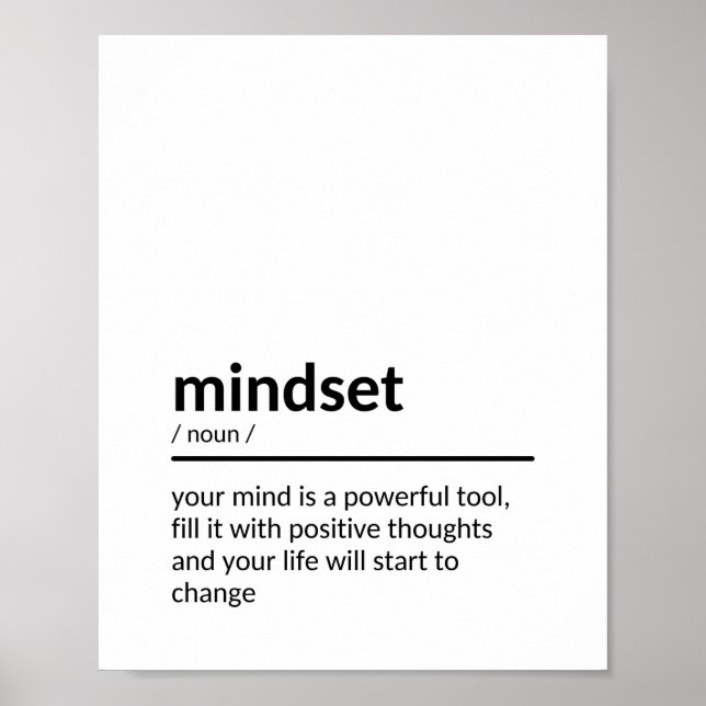 Citat om Mindset Poster (Framsidan)