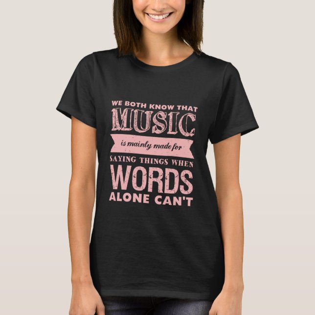 Citat om Music T-shirt för Coola Teenagers (Framsida)