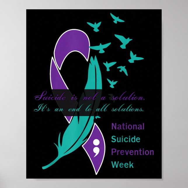 Citat om nationella veckan för suicidprevention poster (Framsidan)