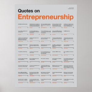 Citat om Poster av entreprenörskap - Grått Edition