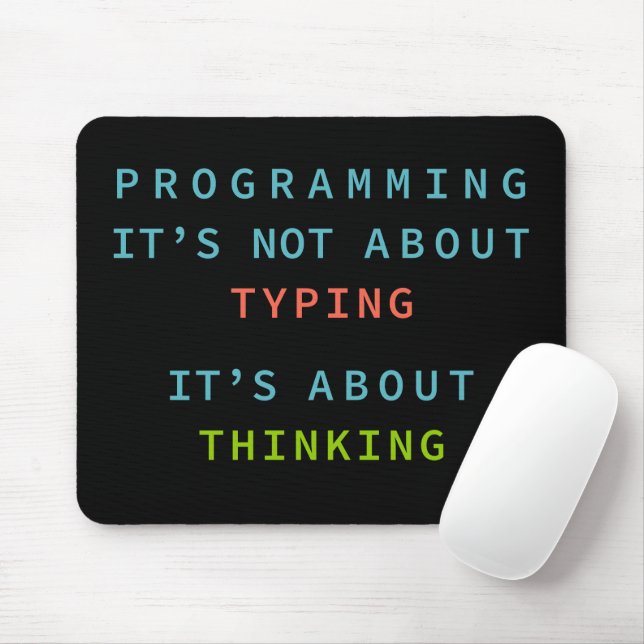 Citat om programmering för kodare och utvecklare  musmatta (Med mus)