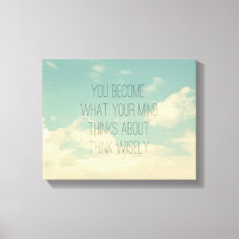 Citat om sinnet, Himlar och moln, Vintage Canvastryck