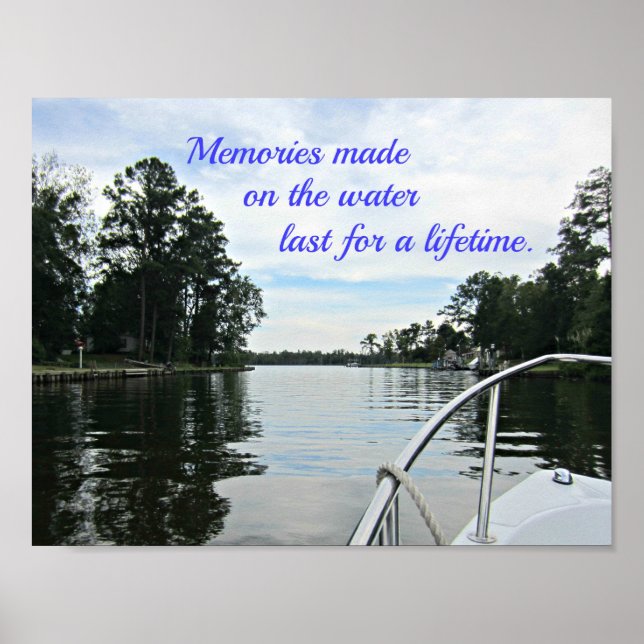 Citat om tiden som tillbringats i vatten. poster (Framsidan)