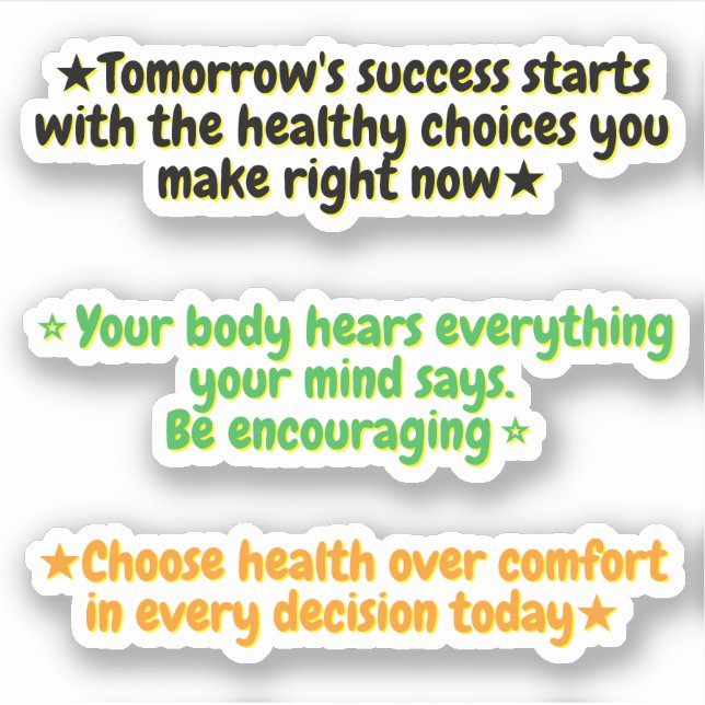 Citat om viktminskningsmotivation | Positiva dekal (Framsida)