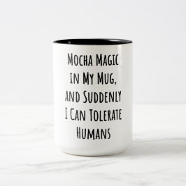 Citat på ord för finare kaffe Två-Tonad mugg