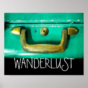 citat poster irrlust med vintage resväska
