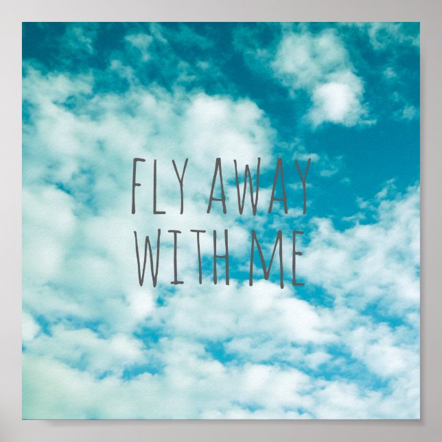 citat poster naturfotot för blå himmel med text (Framsidan)