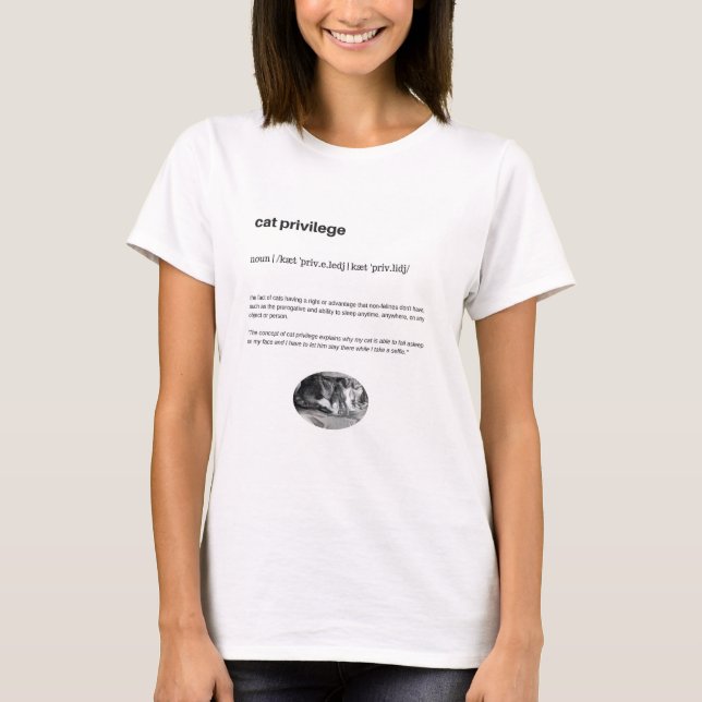 Citat-privilegium, rolig citat t shirt (Framsida)