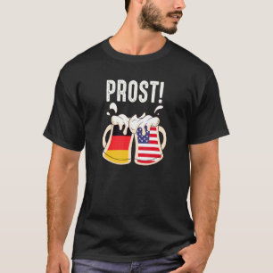Citat Prost Beer Mugg German American Flagga T Shirt