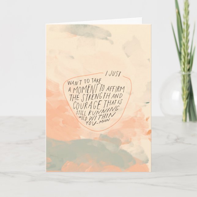 Citat som ger styrka och mod till en vän kort (Framsida)