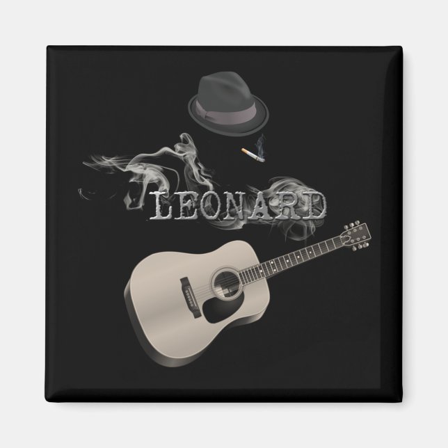 Citat till Leonard Cigette Magnet (Framsidan)