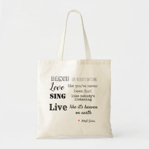 Citat Tote Bag enkel minimalistisk Tygkasse