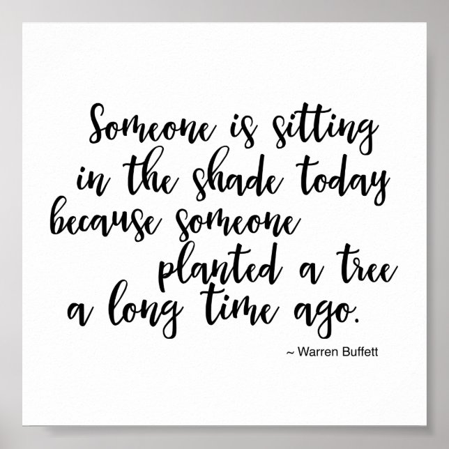 Citat Warren Buffet Poster (Framsidan)