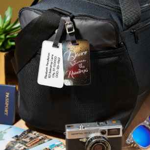 Citatinspiration "Dance between the Raindrops" Bagagebricka