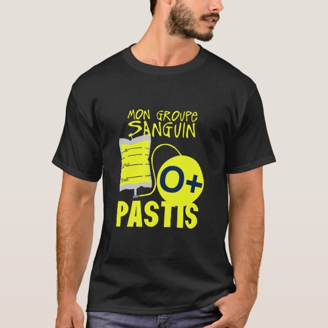 citation alcool humour o plus sanguin groupe pasti t shirt (Framsida)