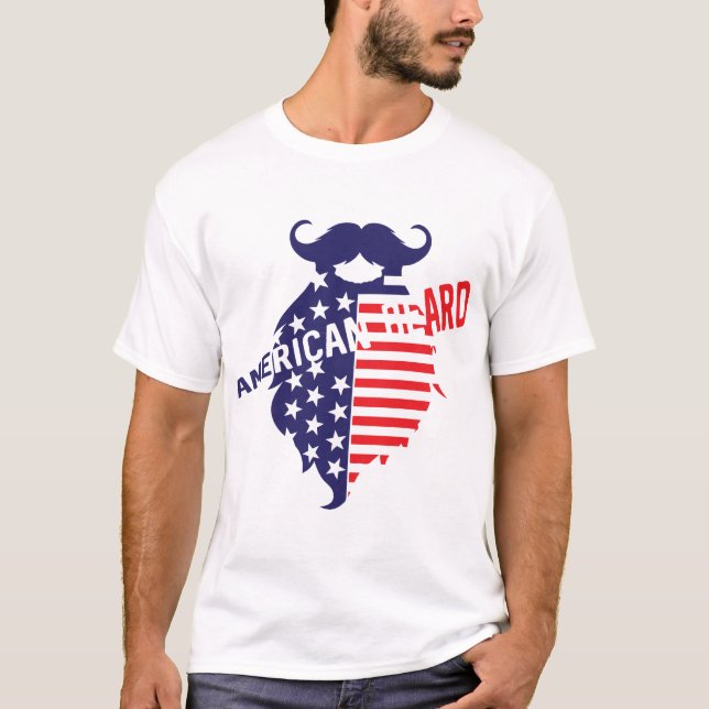 citation_barbe_american_beard_barbu_moustache_usa_ t shirt (Framsida)