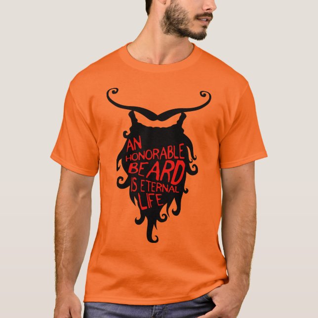 citation barbe beard eternal life humour moustache t shirt (Framsida)