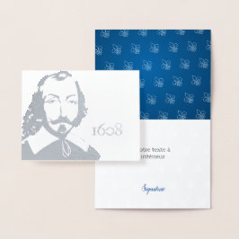 Citation Samuel de Chamblank Vivre Ensemble Argent Folierat Kort