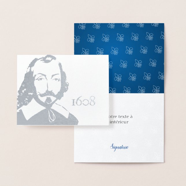 Citation Samuel de Chamblank Vivre Ensemble Argent Folierat Kort (Display)