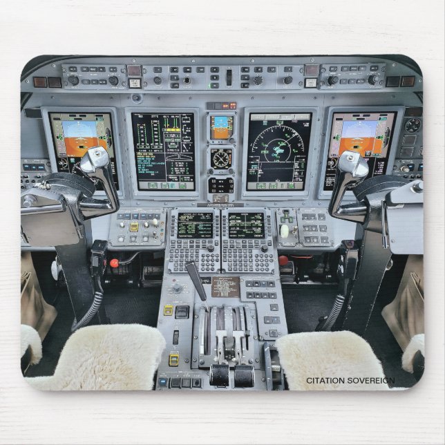 Citation Sovereign Cockpit Mouse Pad Musmatta (Framsidan)